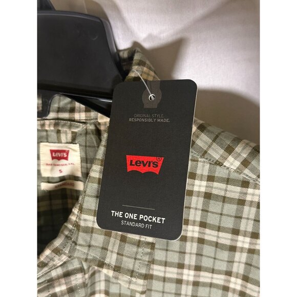 Levi's Mens Classic 1 Pocket Short Sleeve Shirt, Garret Seagrass, Size S, NWT - Picture 5 of 6
